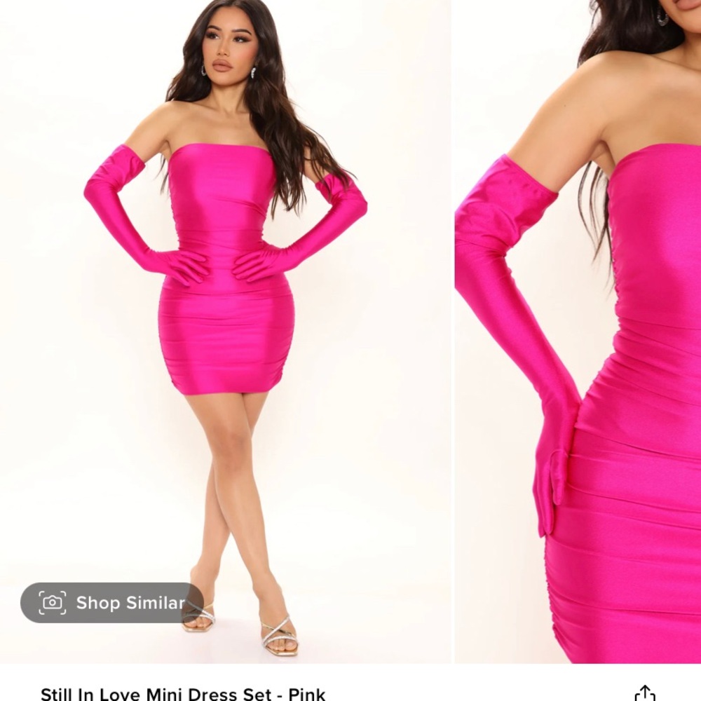 Fashion nova dress with gloves